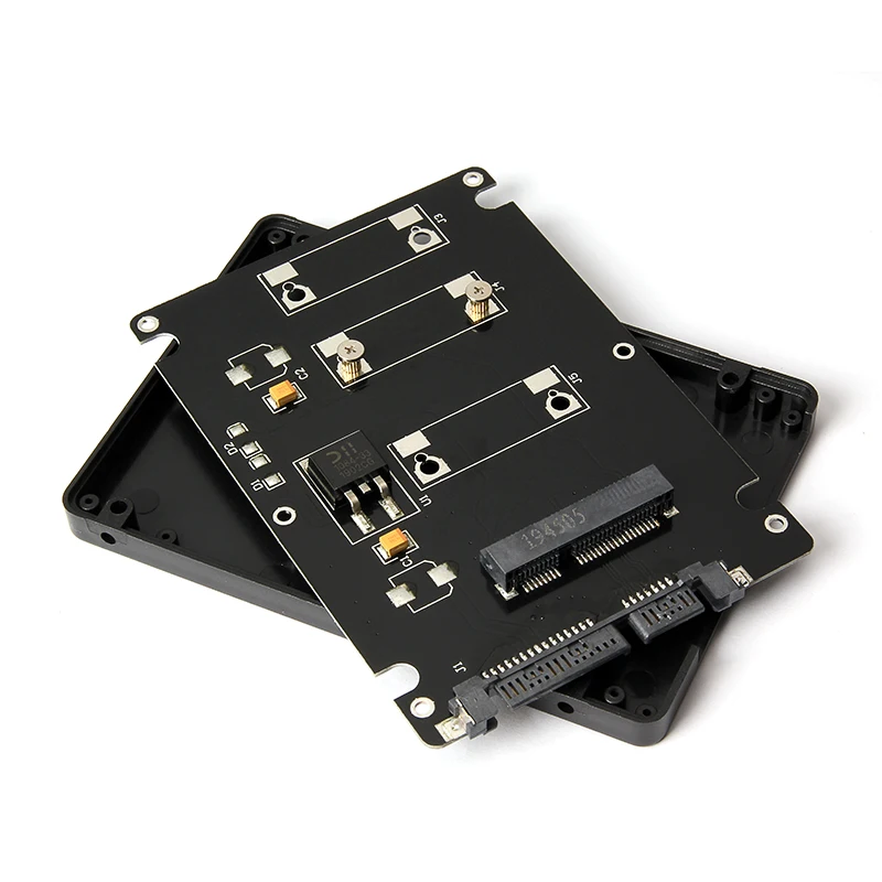 MSATA to SATA 3.0 인클로저, 외부 SSD 케이스, 미니 SSD to 2.5 인치 SATA3 22 핀 컨버터 어댑터 카드, 윈도우 리눅스 맥 OS용