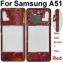 Enhanced Middle Frame Housing with Side Button - Universal Fit (A51 4G - Red)