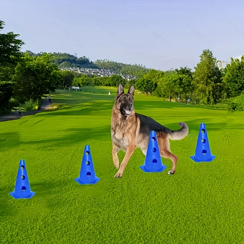 Set di attrezzature per l'addestramento all'agility per cani con secchio perforato e supporto per ostacoli - immagine 3