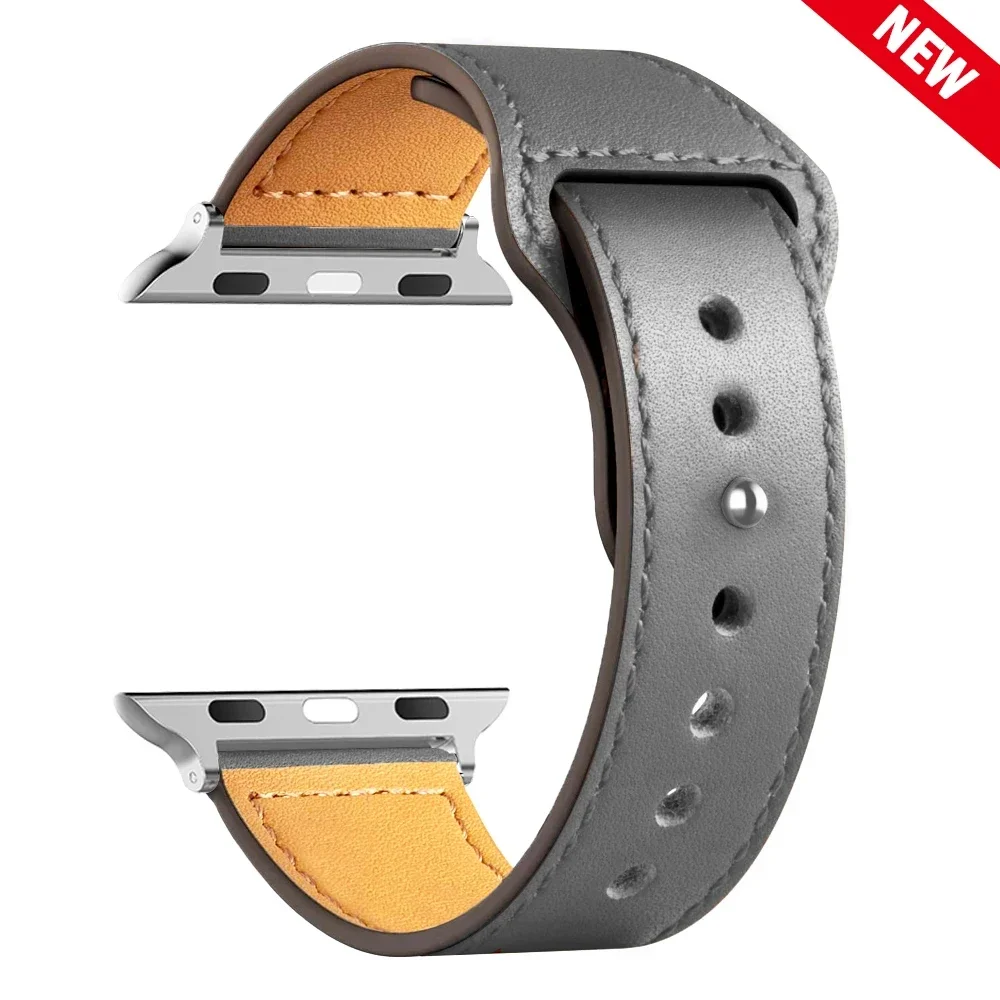 Premium Leather Strap for Apple Watch - Elegant Sport Loop Bracelet