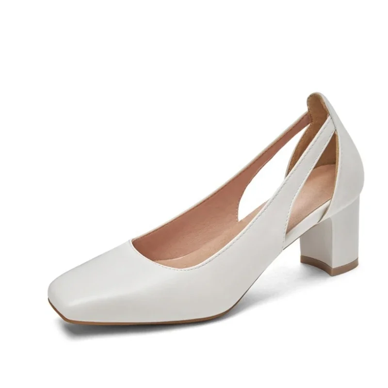 

BLXQPYT Zapatos De Mujer 2021 удобная обувь с квадратным носком для женщин на высоком каблуке свадебные туфли-лодочки для невесты Большие размеры 44 45 528-5