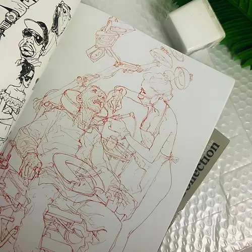 Korean Artist Kim Jung-gi Selected Sketches Human Figure Perspective Line Drawing Anime Illustration Book Art Book Collection - Image 5