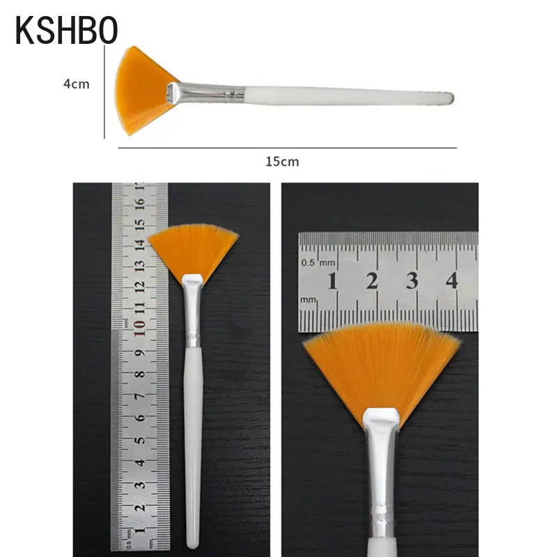KSHBO 3pcs Practical Facial Brushes Fan Makeup Brushes Soft Portable Mask Brushes Cosmetic Tools for Women Ladies Girls Tools 3