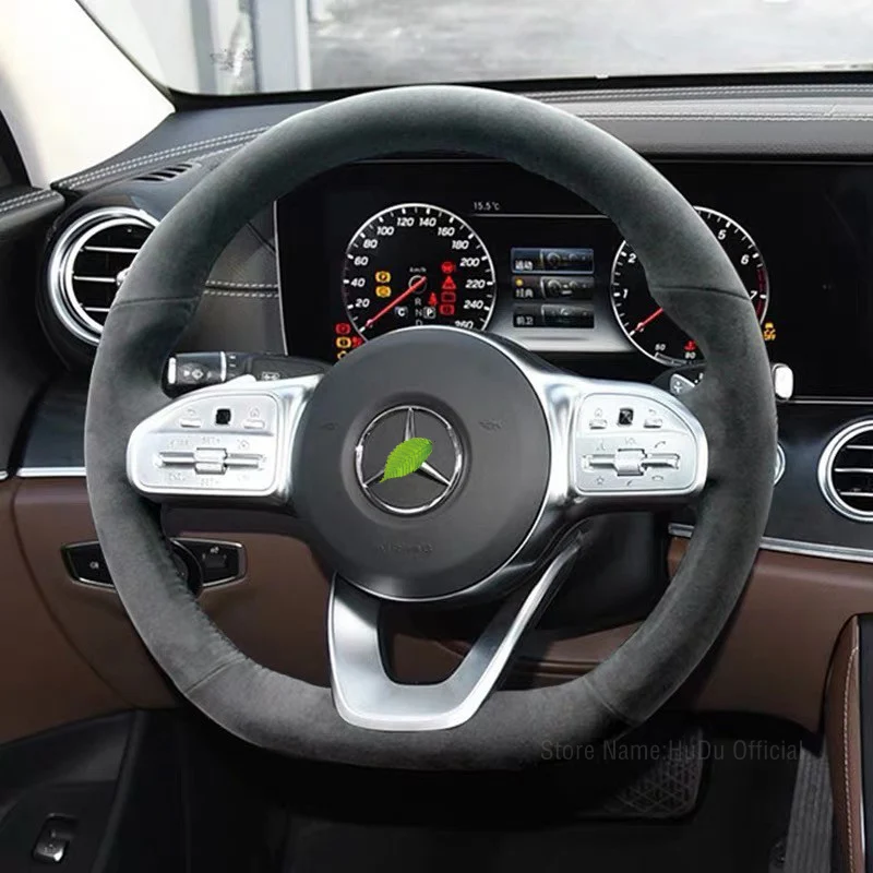 AlcantaraLeatherSteeringWheelCoverForMercedesBenzAClassW177A