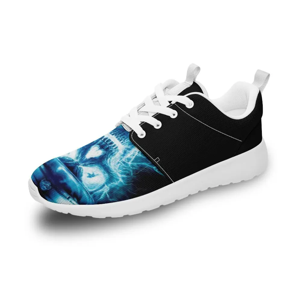 

Fire Flame Flaming Skull Sketelon (12) Design Women's Tennis Athletic Shoes DIY Design Lightweight Comfortable Men Sneakers Gym