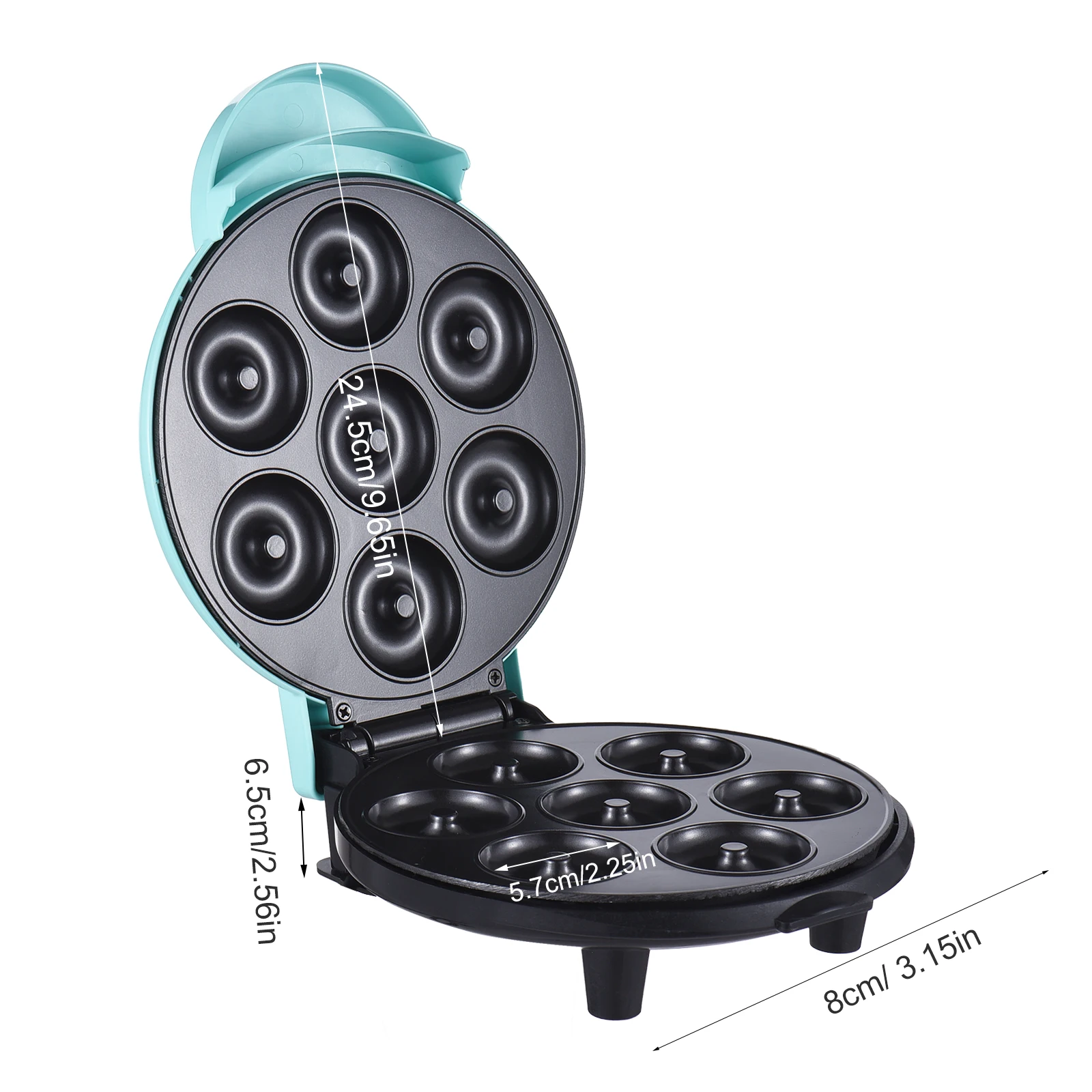 700W Mini Donut Maker Bread Machine 7 Doughnuts Double-sided Heating Non-stick Coating Electric for Breakfast bread machine