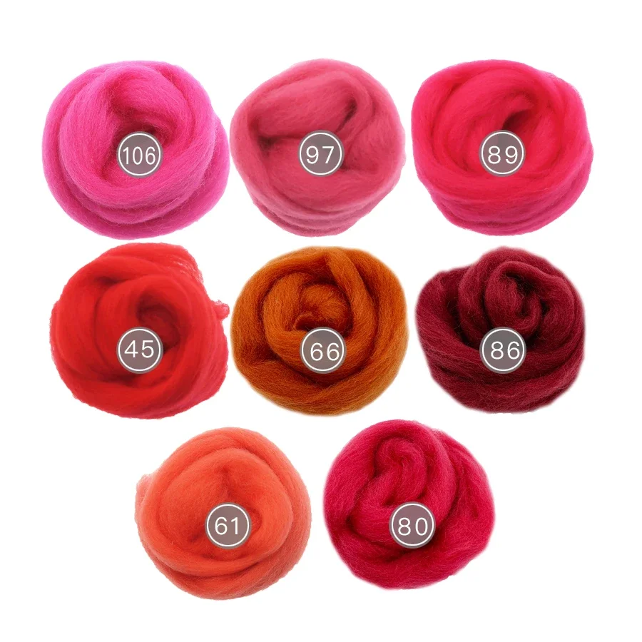 Wool Fibre Flower Animal Toy Wool Felting Roving Fibre Yarn Roving For Needle Felting Hand Spinning DIY 8 Colors/set needle felting wool wool felting needles needle felting mat wool felting kit needle felt kit