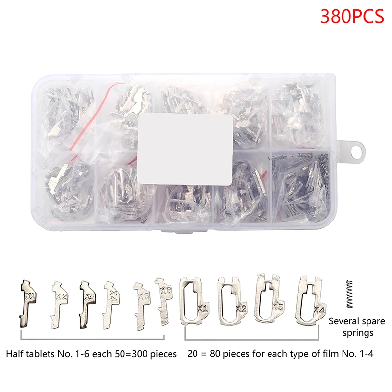 

Car Lock Plate For HON66 Lock 380pcs/lot Reed Auto Lock Repair Accessories Kits ( NO1-6 Each 50pcs NO1-4 Each 20pcs )