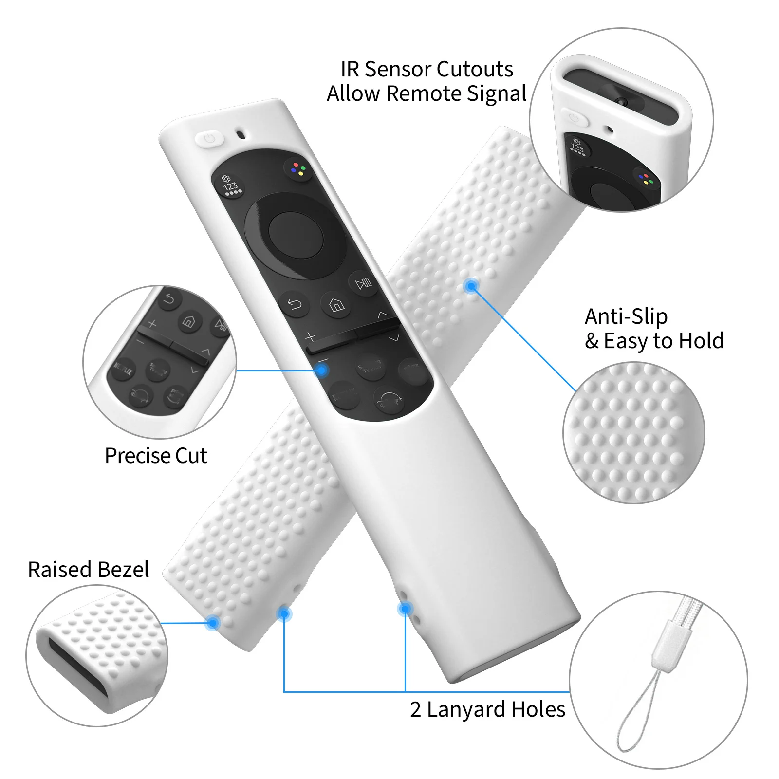 Silicone Remote Control Protective Cover for Samsung Smart TV Shockproof Controller Sleeve for TM2180E BN59-01385A RMCSPB1FP1
