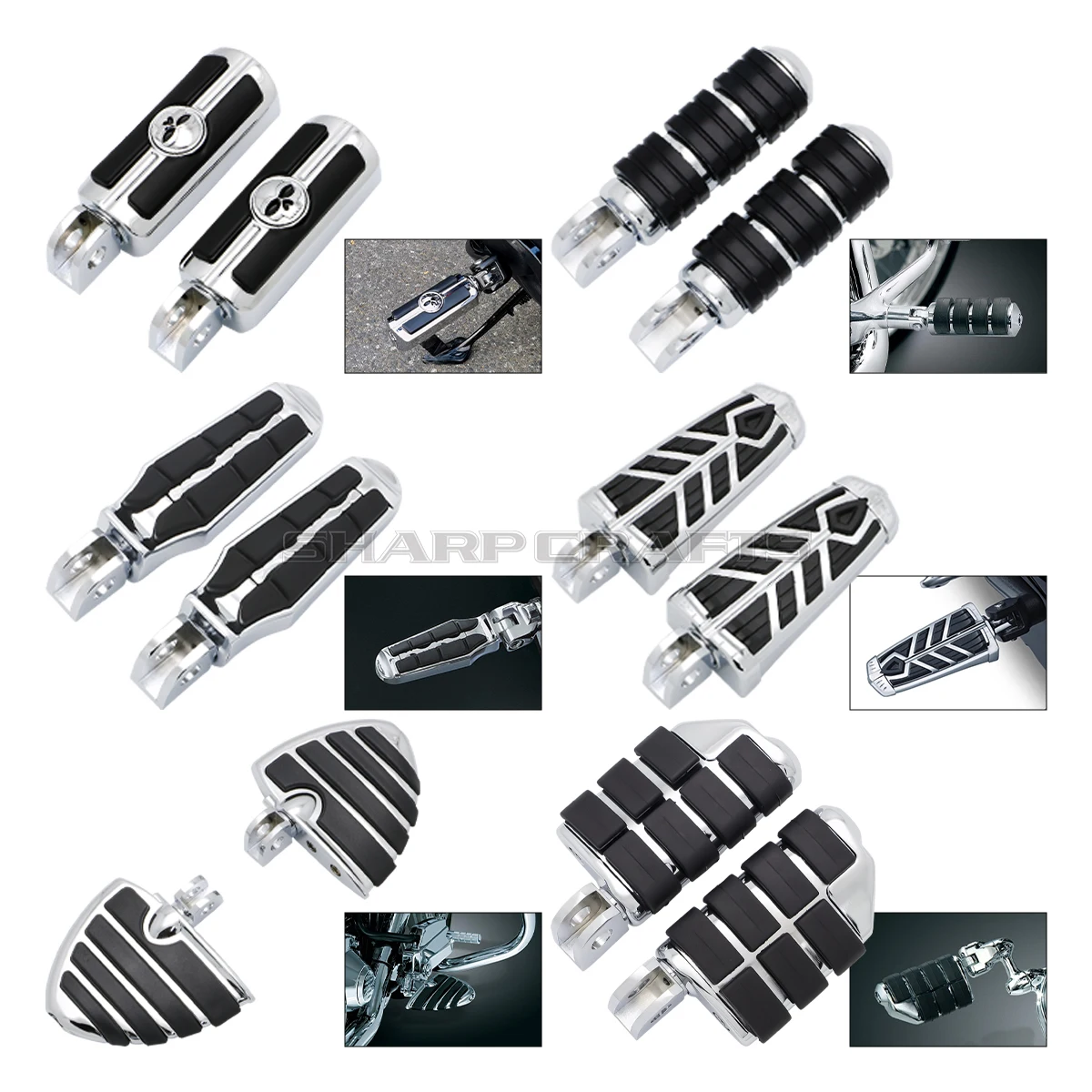 Motorcycle Accessories Front Rider Foot Pegs Footrests For Kawasaki