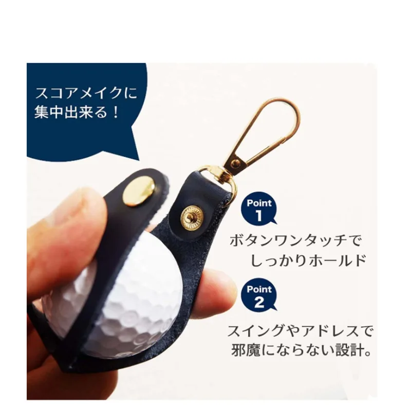 Mini Golf Ball Holster PU Leather Hollowed Out Casual Golf Ball Small Storage Pouch Hang On Waist With Metal Buckle Bag