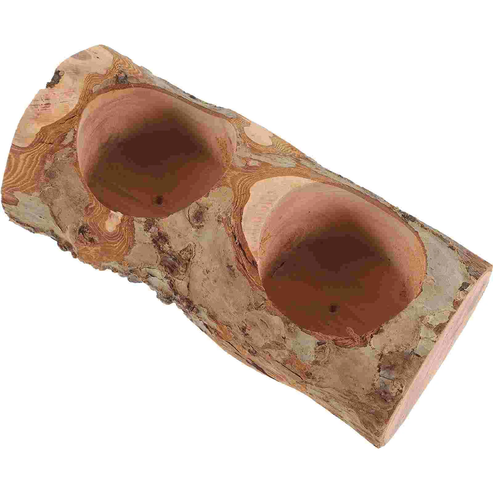 

Horizontal Hamster Food Bowl Hamster Food Dish Wooden Food Storage Bowl