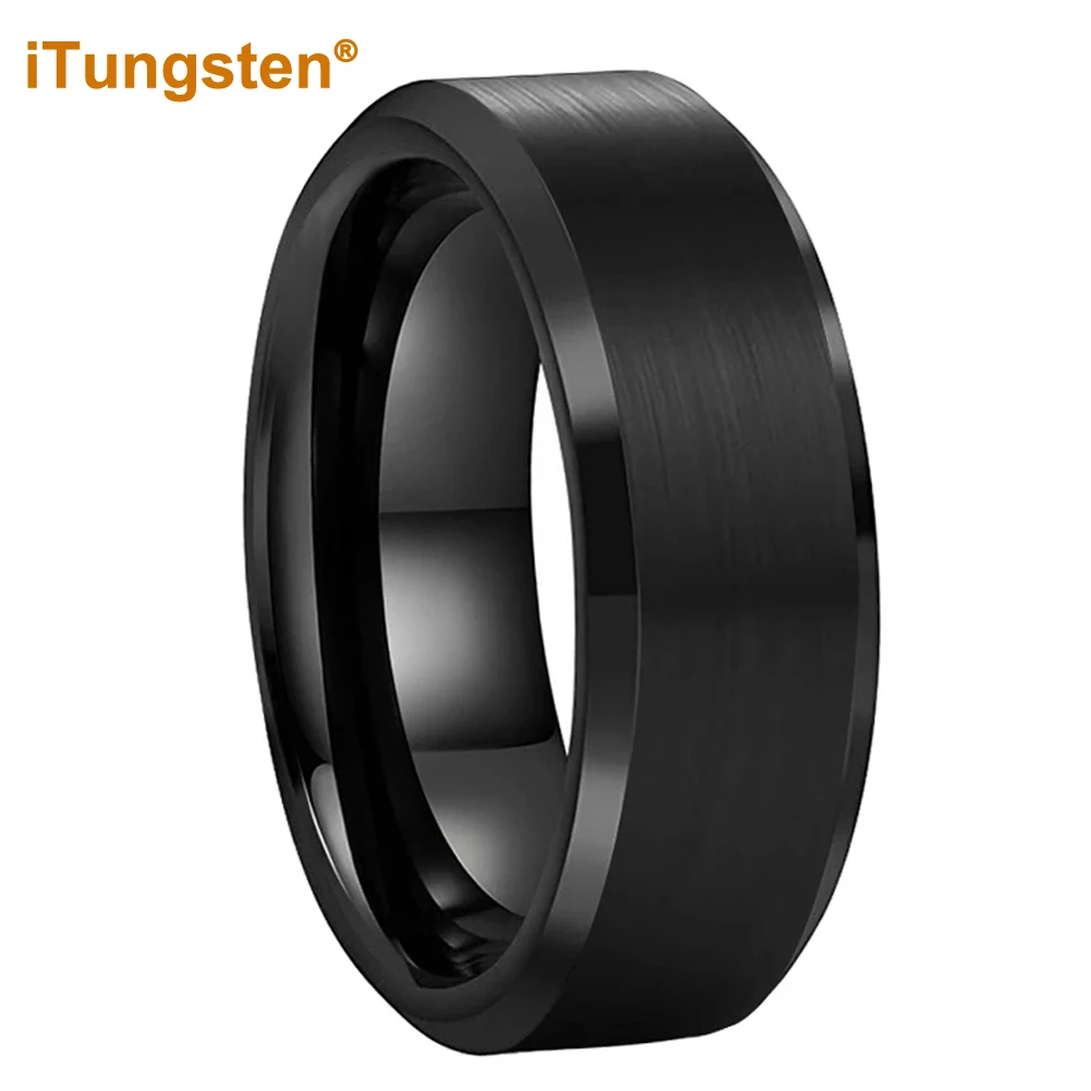 Vakki Herrenring Aus Wolfram – 8 Mm Breit, Matt S Produktbild-Vorschau 5