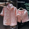 Summer Printed Short-sleeved Shirt Shorts Suit Men's Handsome Loose Casual High Street Personalized Tops Pants Male Clothes 1