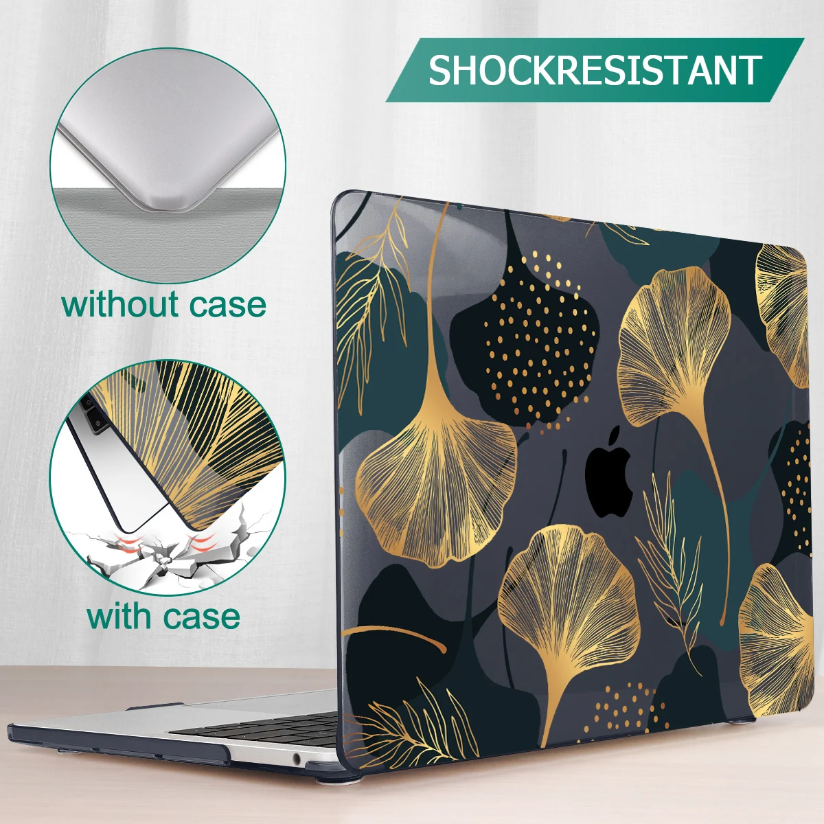 Capa de Impressão Crystal Leaf Capa para Macbook Air 15 13 2023 2023 m2 A2941 A2681 Pro m1 A2338 A2337 Air 13 2023 A2179 14in - Imagem 5
