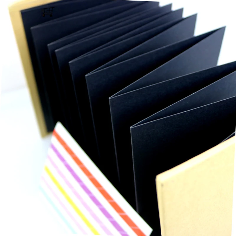 Original Handmade Paper Stick Photo Album Fold Page DIY Paste Type Series Couples Classmate Scrapbooking Baby Wedding Memory