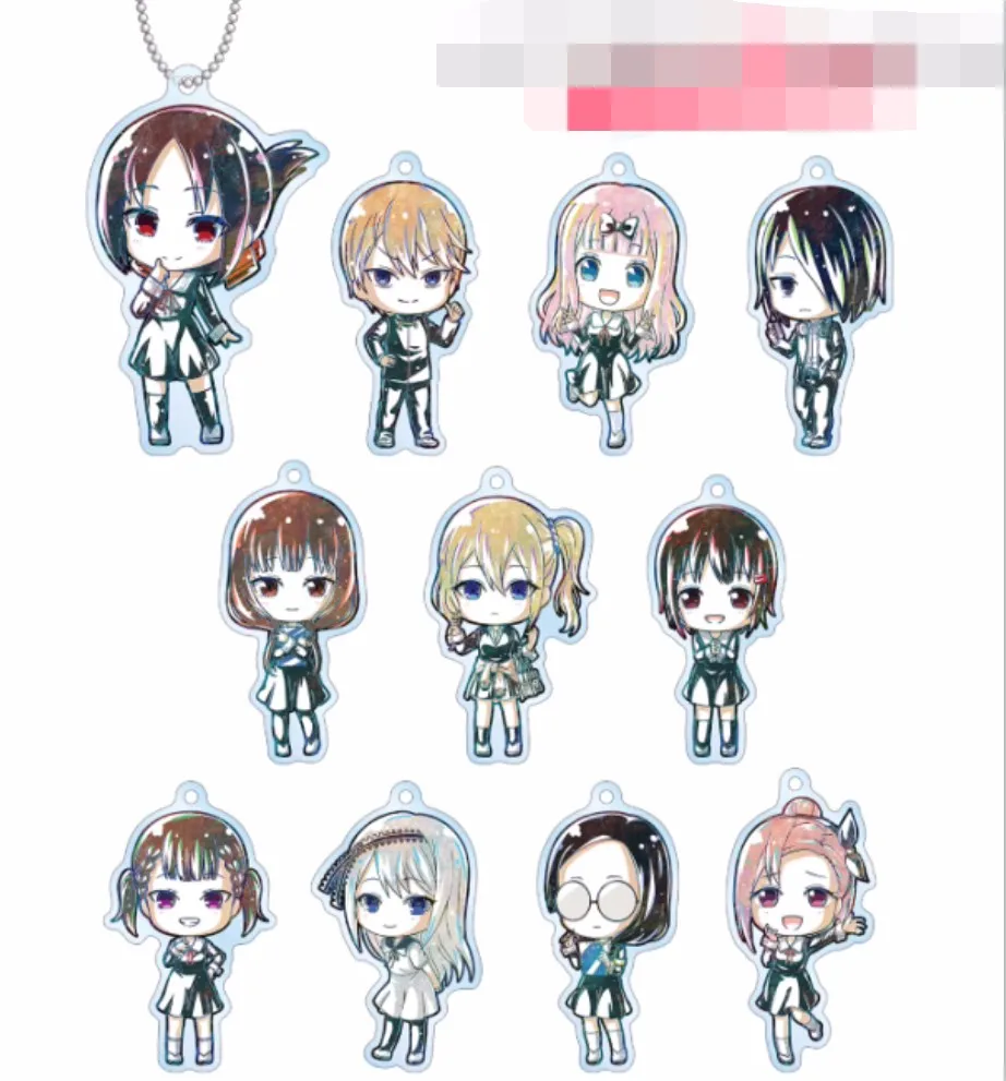 

Anime Kaguya-sama：Love Is War Fujiwara Chika Shinomiya Kaguya Acrylic Keychain Keyring Figure Model Pendant Toy Cosplay 5176