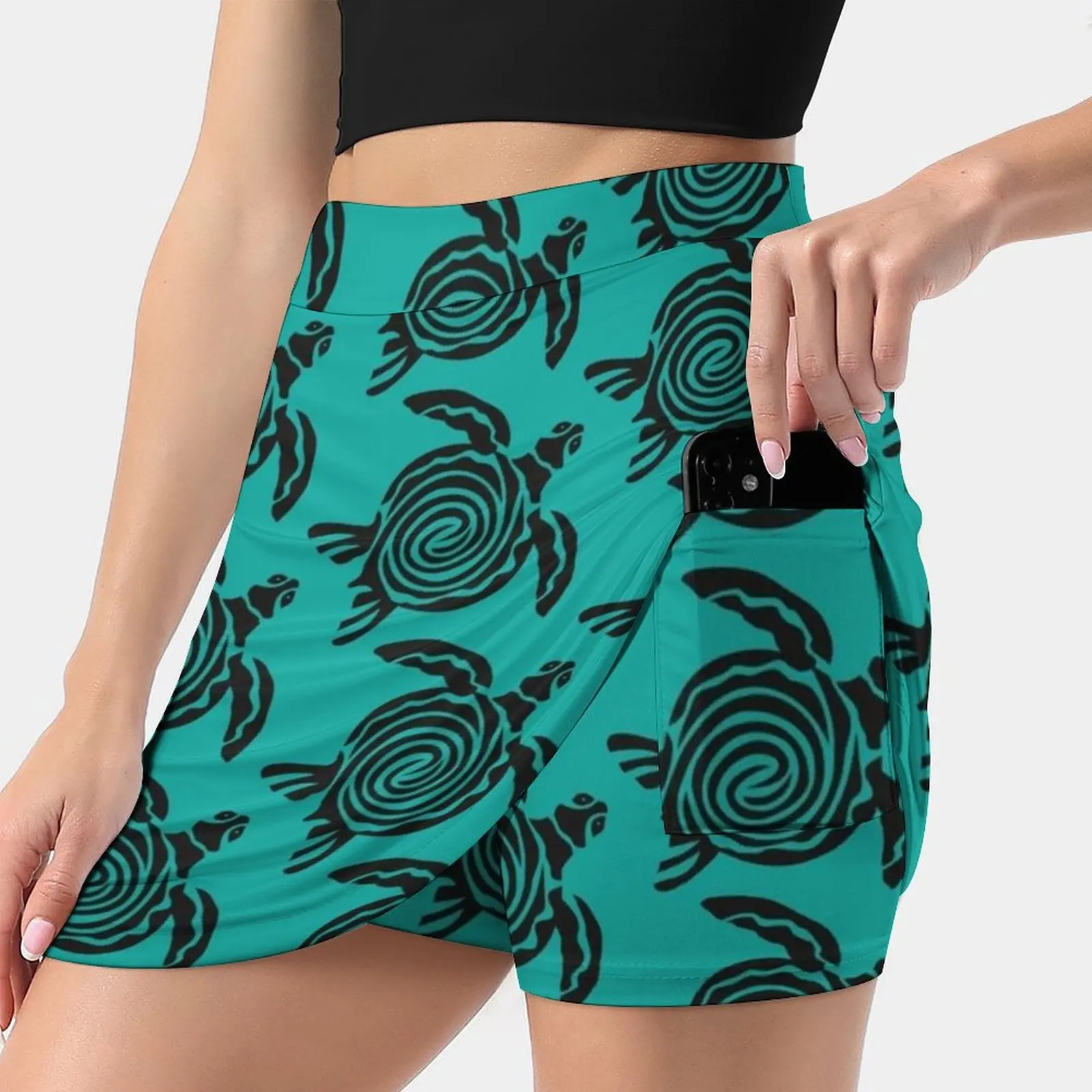 

Turtle Korean Fashion Skirt Summer Skirts For Women Light Proof Trouser Skirt Turtle Pattern Tortoise Sea Ocean Salt Water