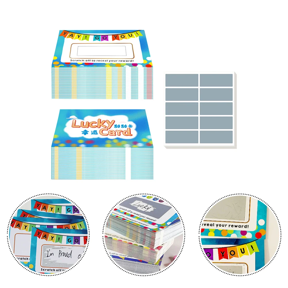 DIY Scratch Card Stick Labels Festival Supplies Greeting Cards Xmas Blessing Paper Scratch-off Stickers