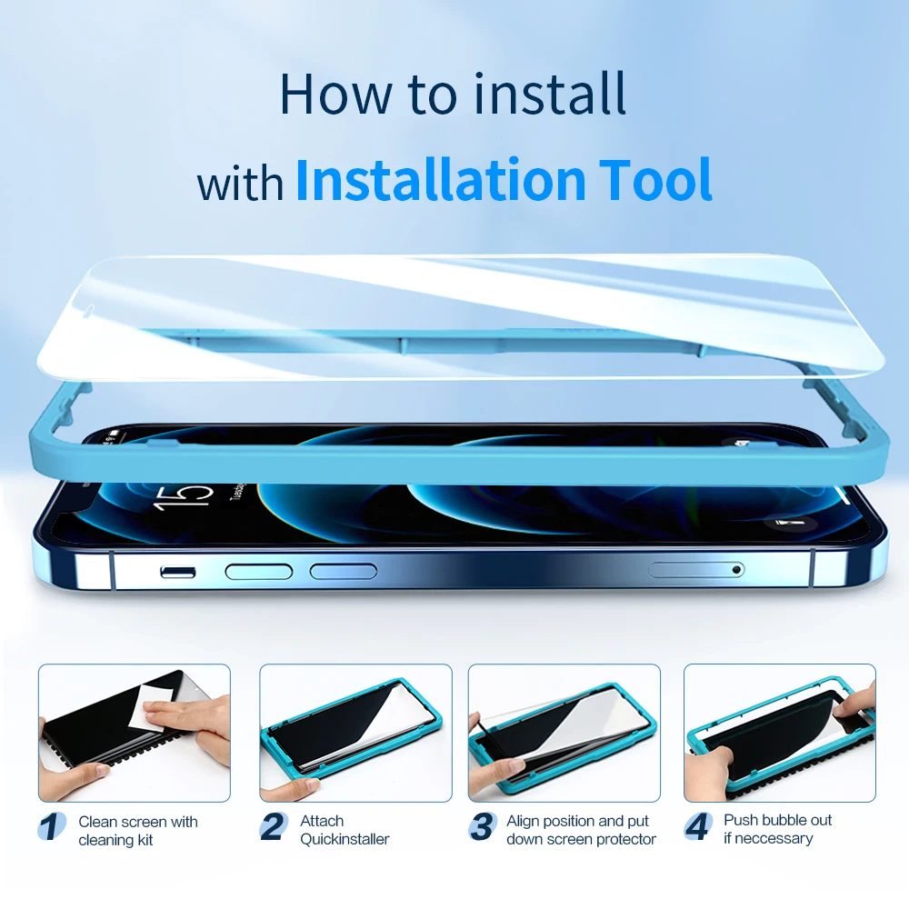Premium Tempered Glass Screen Protector - High Definition, Easy Installation, Ultra-Durable 9H Hardness