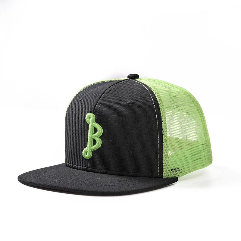 Outdoor Fashionable Character Foldable Baseball Hat Hip-hop Men Flat Brim Sports Cap Unisex 3D Embroidery Trucker Hat