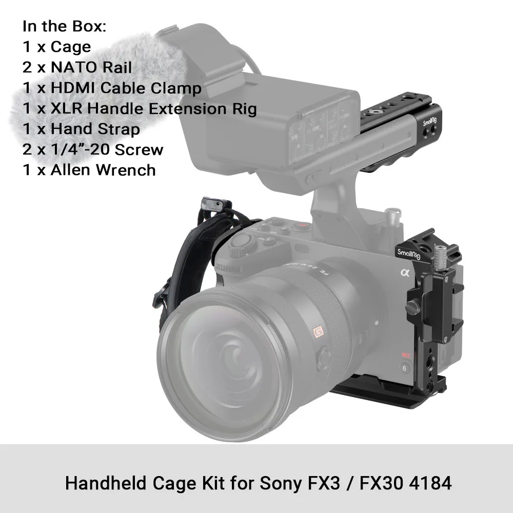 SmallRig FX30 FX3 Handheld Cage Kit for Sony FX30 FX3 with XLR