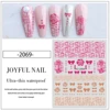 Little Fresh Theme Nail Stickers High-end Plaid Pattern Bow Black Rose INS Love Text Design Nail Art Decoration Decals 5