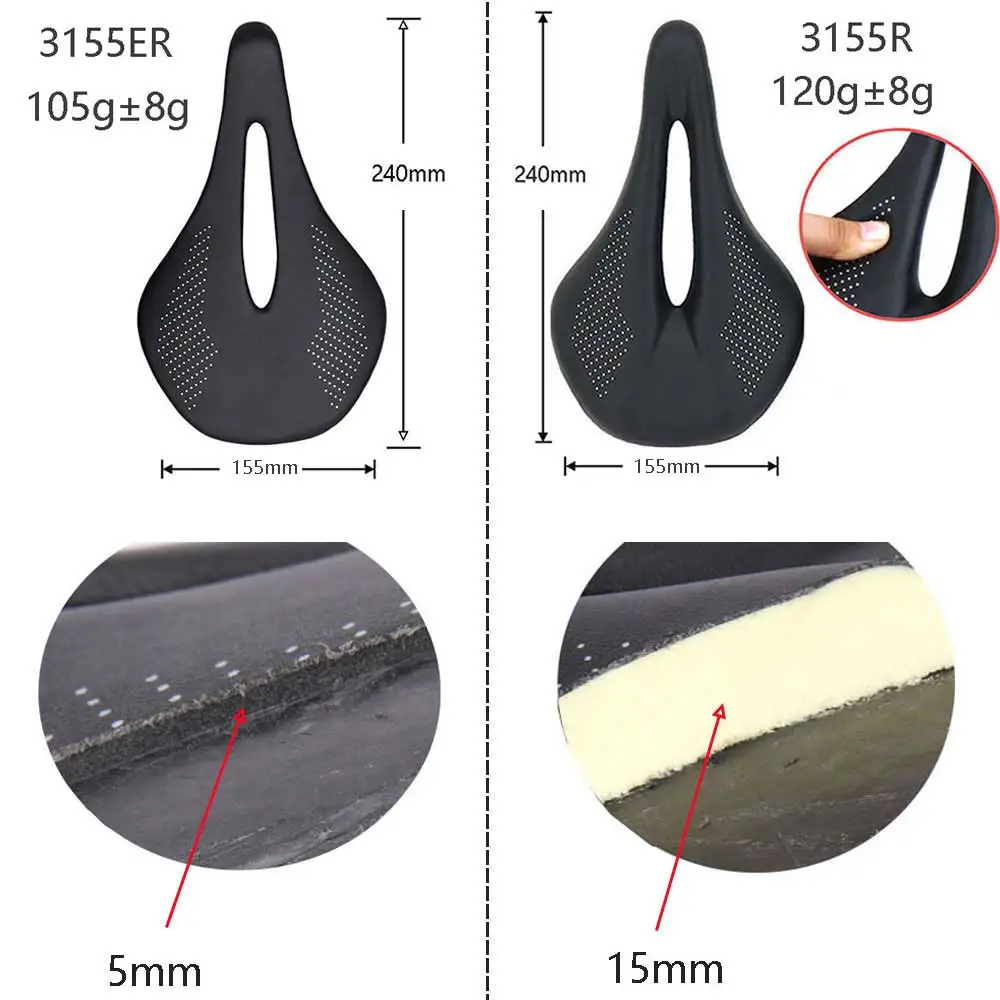 Bicycle Saddle ELITA ONE MTB/Road Bike Saddle 240*143mm Carbon Rails7x7mm Super Light 90g