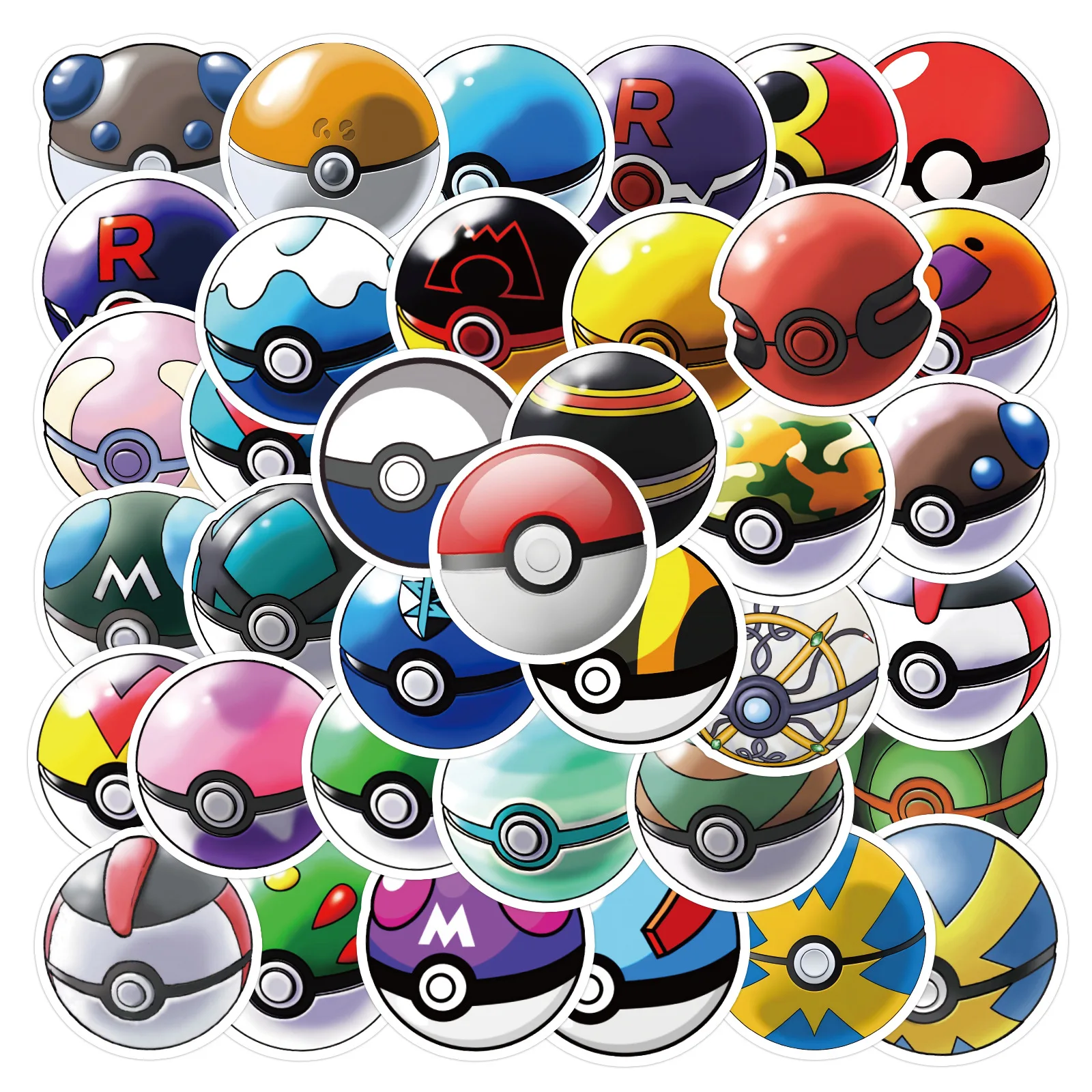 50Pcs Anime Pokemon Elf Ball Stickers Cartoon Decals DIY Kid Toys Luggage Car Bike Skateboard Stationery Graffiti Sticke pokemon pikachu casual shoes male platform sneakers fashion women kateboarding shoes 3d graffiti student casual shoes