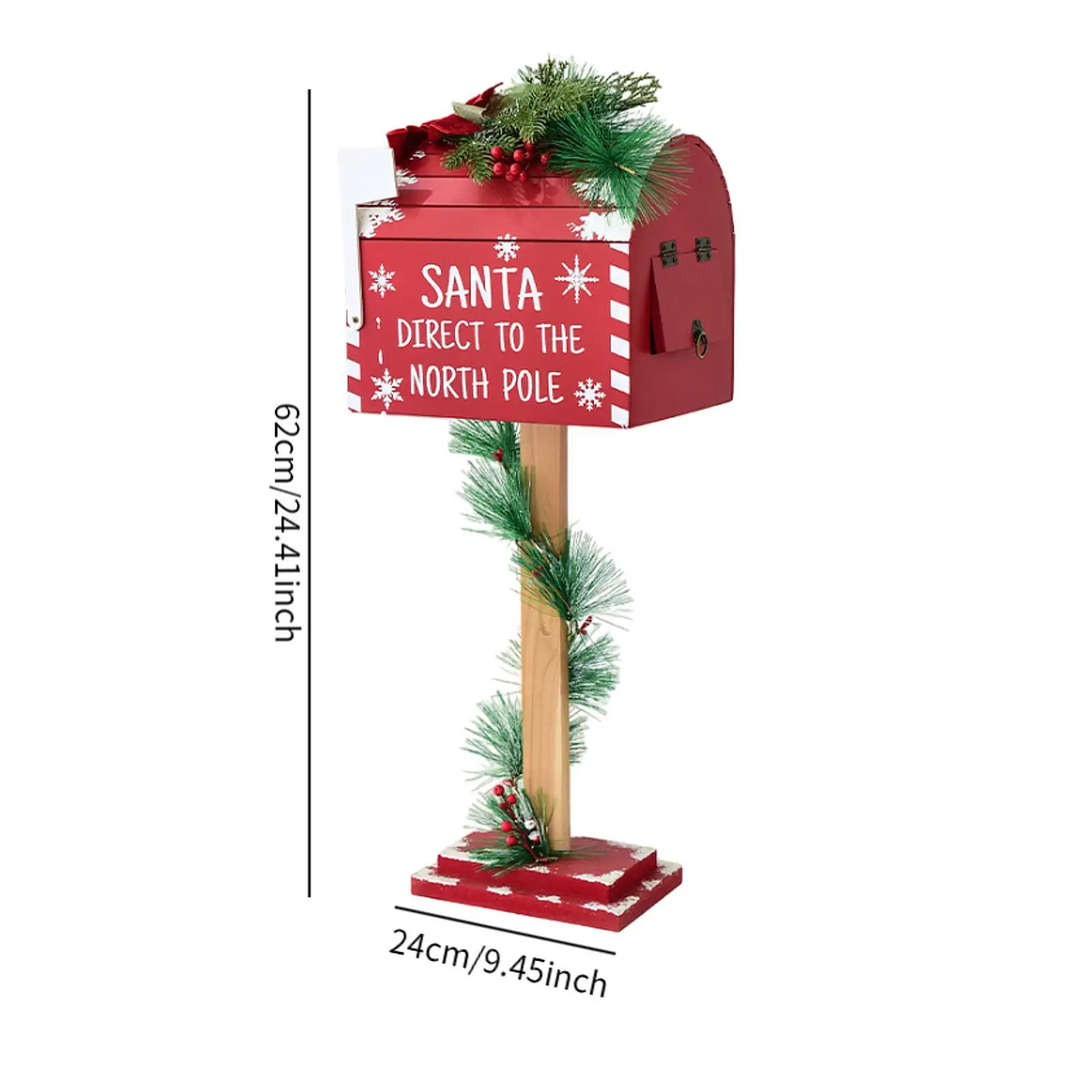 Christmas Decoration Santa Mailbox 24.4 inch Mail Box for Holiday Cafe Hotel Christmas Decoration Santa Mailbox 24.4 inch Mail Box for Holiday Cafe Hotel