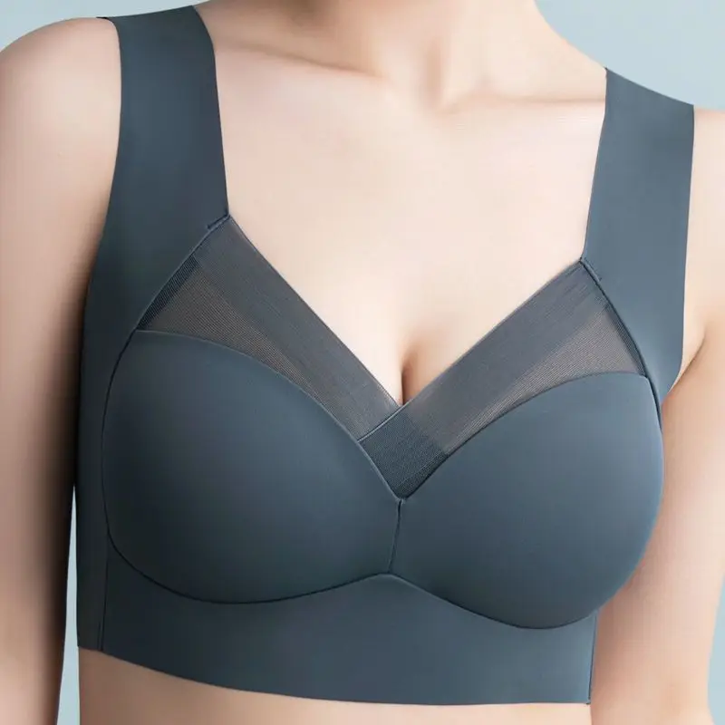 Sexy Seamless Large Size Bra Push Up Sports Brassiere Woman Lace Underwear Wireless Yoga Top Women's No Steel Ring Bras 3
