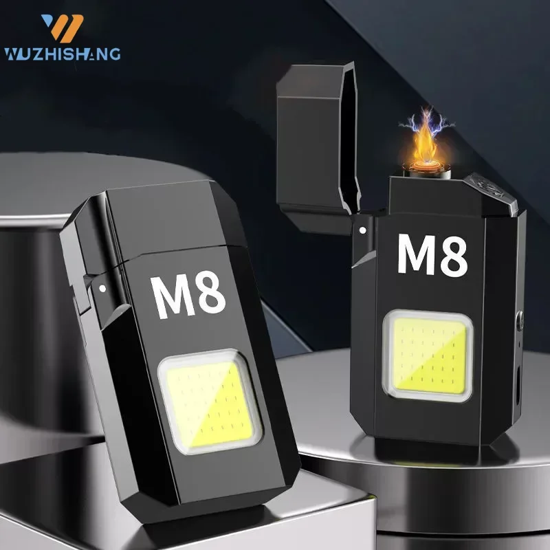 

multifunction COB Flahlight with Lighters Portable Mini Lighter Torch Type-C Rechargeable Waterproof Arc Ignition Coil Lighter