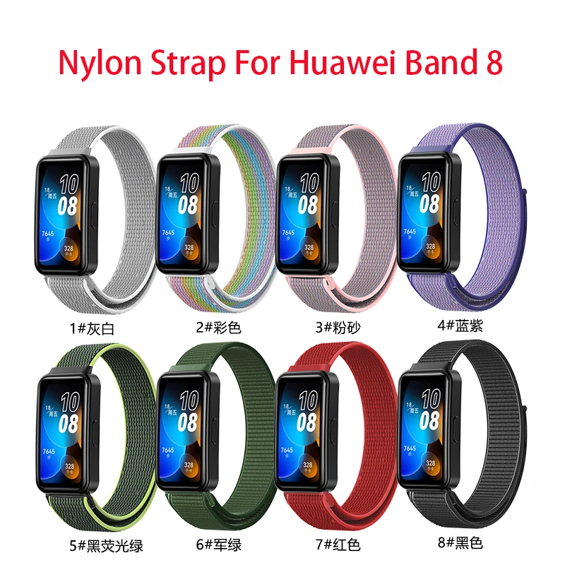

Nylon Loop Strap For Huawei Watch Band 8 Strap Accessories Smart Breathable Correa Bracelet Replacement for huawei band 8 band