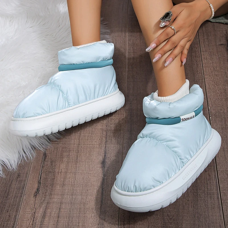 

Comwarm Fashion Plush Fur Women Snow Boots Winter Warm Thick Bottom Waterproof Cotton Snow Boots Outdoor Fluffy Ankle Fuzzy Boot