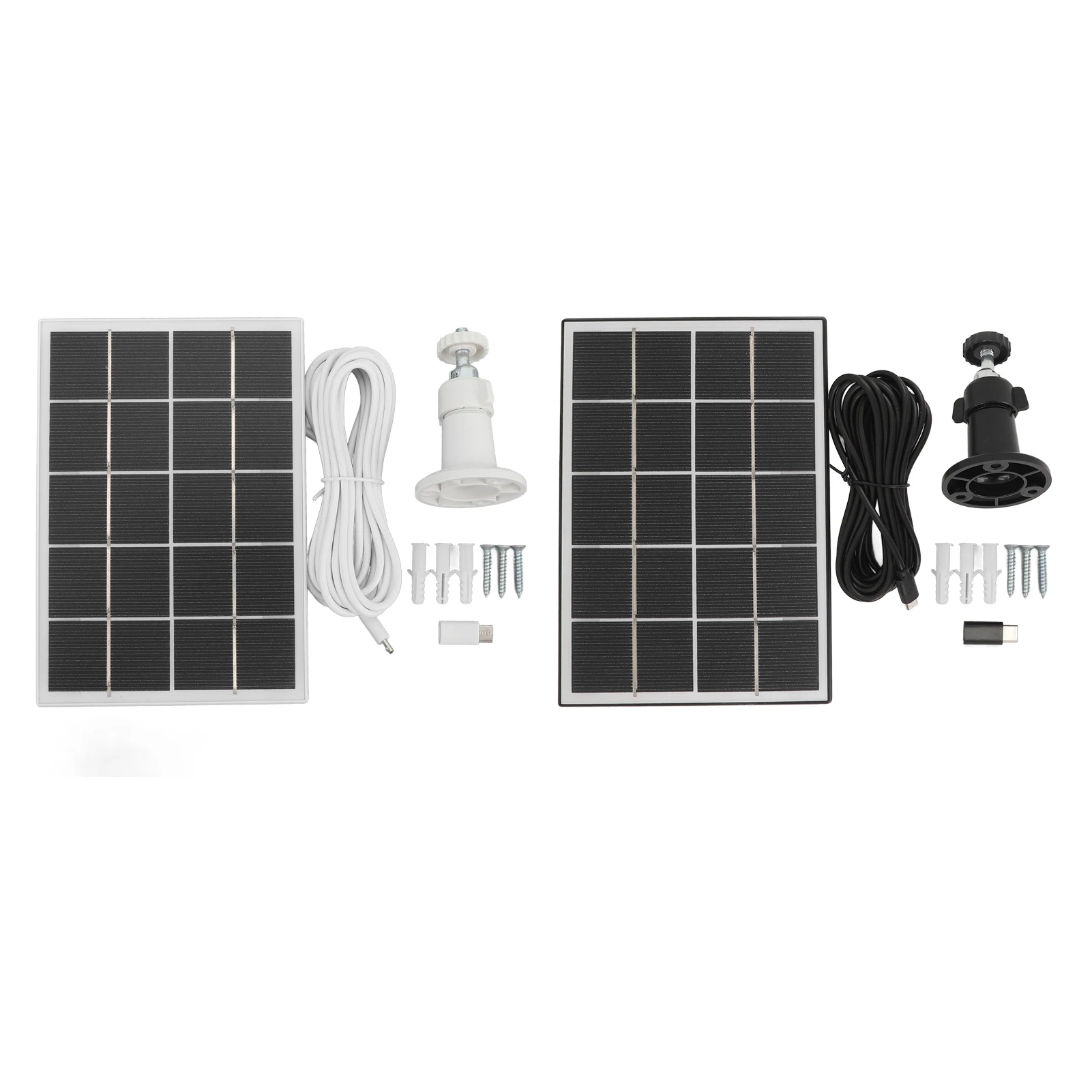 Camera Solar Charging Panel with Bracket 3W 5V Monocrystalline Silicon Type C Security Camera Solar Panel for Android Devices