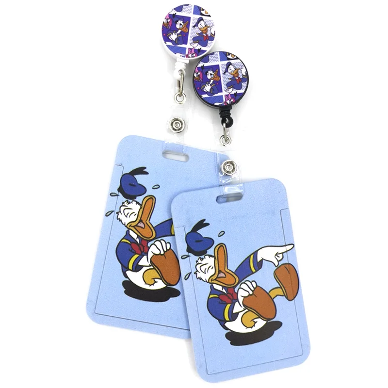 Disney Donald Duck Nurse Retractable ID Badge Holder Badge Reel Clip 