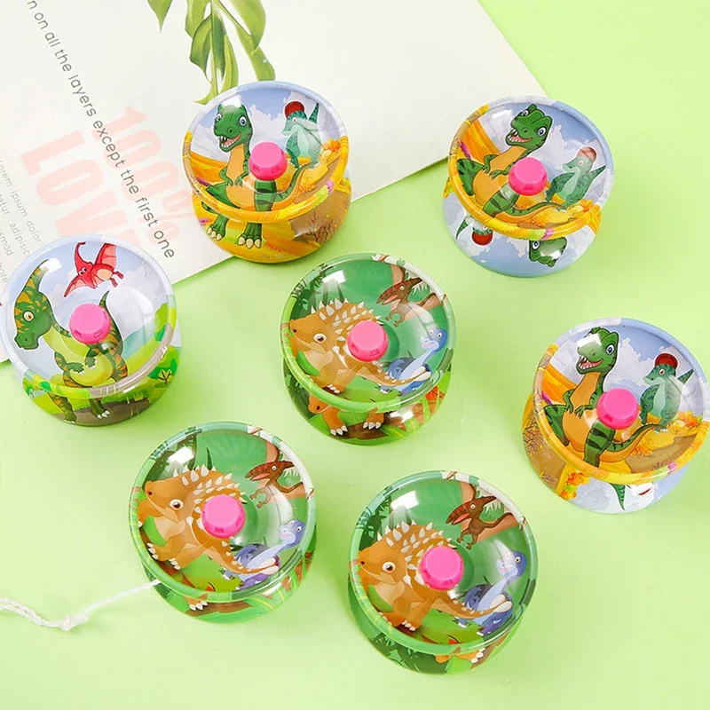 1Pcs Funny Kids Toy alloy Cartoon Dinosaur Yo-Yo Toy Kids Birthday Christmas Party Favors Carnival Reward adult Gifts ﻿