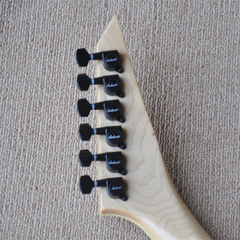 Double Shake 24 Electric Guitar Wood Color Tiger Veneer Factory Direct Delivery OTGT-2071