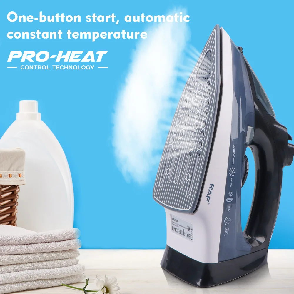 

Portable Handheld Steam Iron For Clothes Professional Home 2200W Garment Steamer 5 Speed Adjustable Electric Flat Ironing