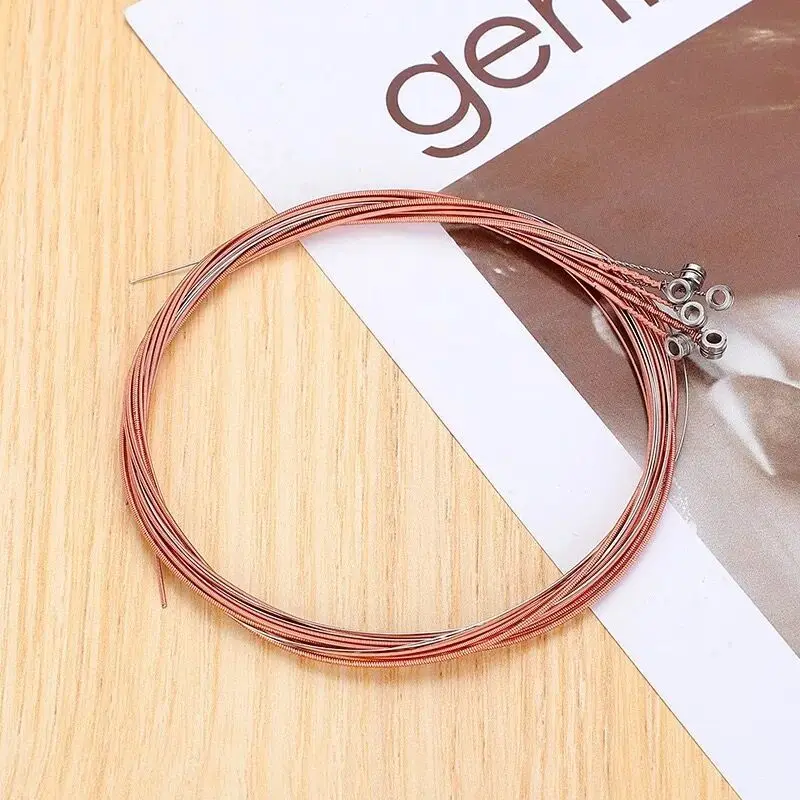 Acoustic Guitar Strings Classical Guitar Strings 6pcs Brass/Pure Copper Strings 1-6 for Classical Classic Guitar String Steel Wire Classic Acoustic Folk Guitar Parts Accessories