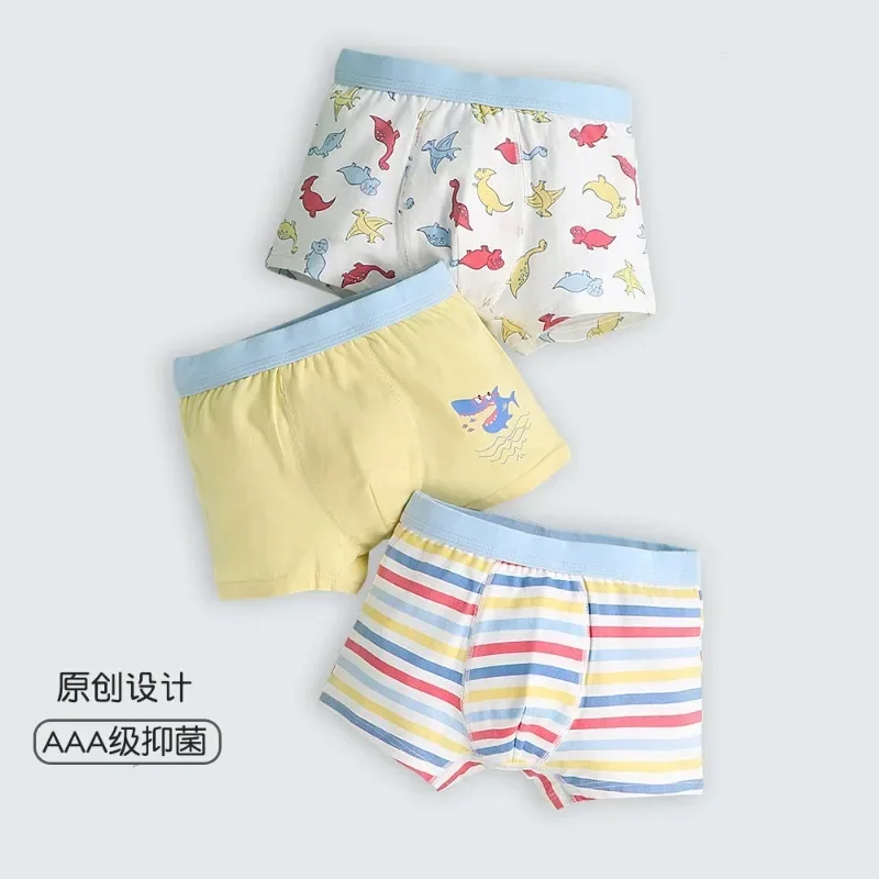 

Boy's Underwear Pure Cotton Breathable Children's Cartoon Printed Boxers Boy Baby Flat Angle New Simple