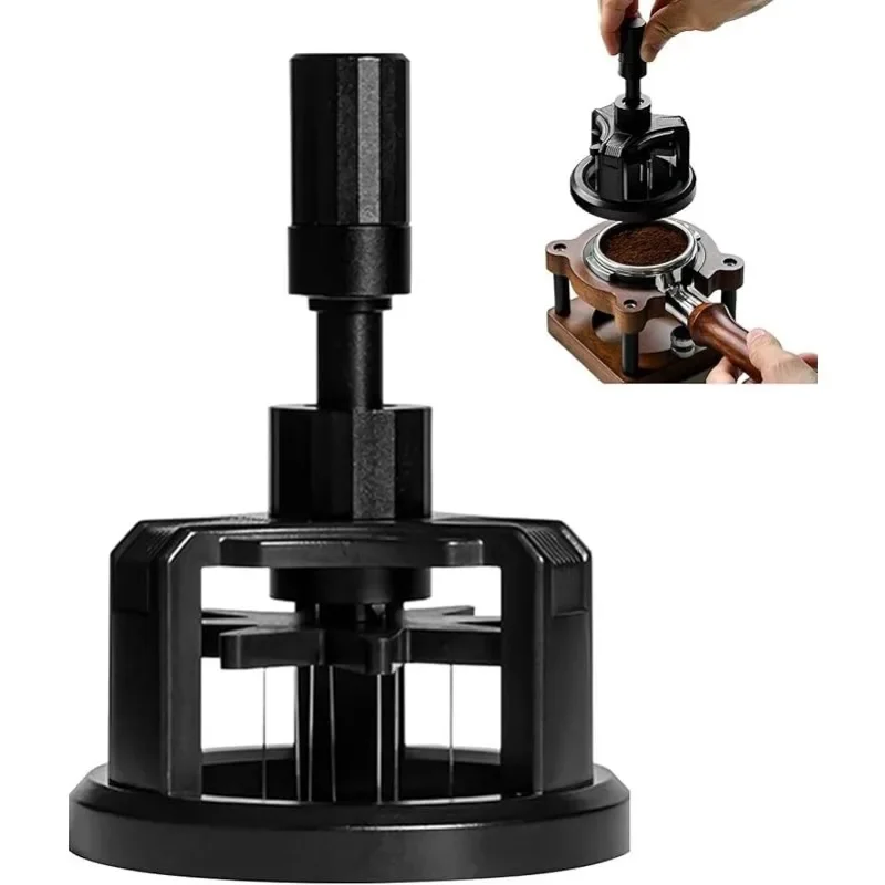 Rotary Needle Powder Distributor 51/53/58mm Magnetic Non-slip Coffee Tamper Needle Portable Espresso Hand Tampers Stirrer Cafe espresso tamper coffee distributor coffee stirrer espresso tools coffee tools