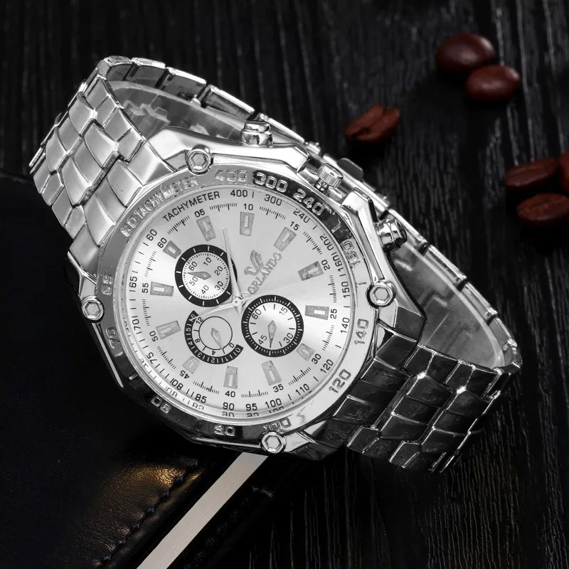 Top Brand Mens Watches Luxury Steel Analog Quartz Wristwatch Fashion Business Gold Sliver Male Clock Relogios Masculino Montre 4