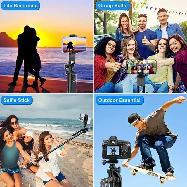 Portable camera tripod with wireless remote control and 360 ° rotation for video recording, video recording, and live streaming 6 Portable camera tripod with wireless remote control and 360 ° rotation for video recording, video recording, and live streaming 6