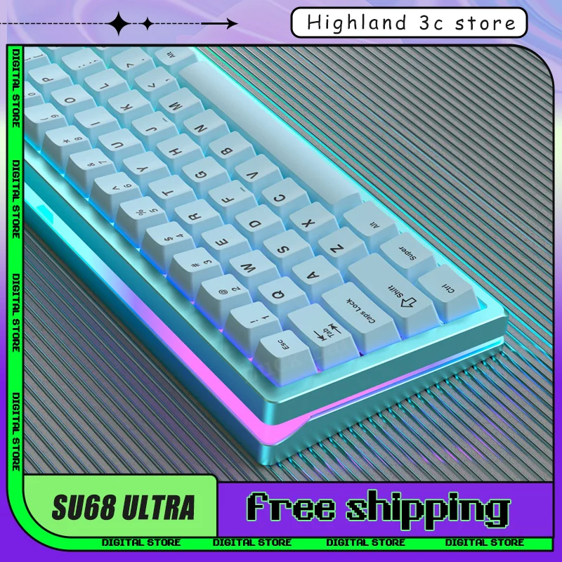 新しい Everglide Su68Ultra 磁気スイッチ Mechanica キーボード