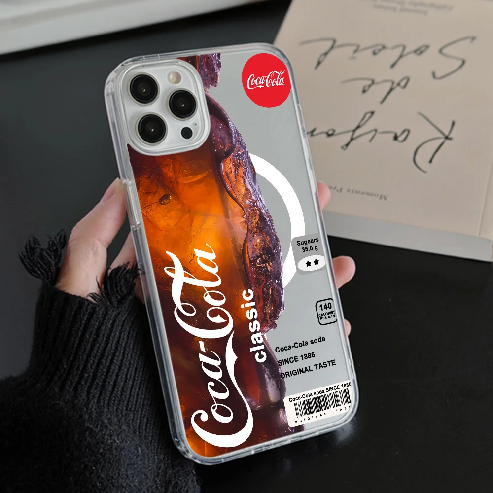 Chic Coca-Cola Magnetic Transparent Silicone Phone Case