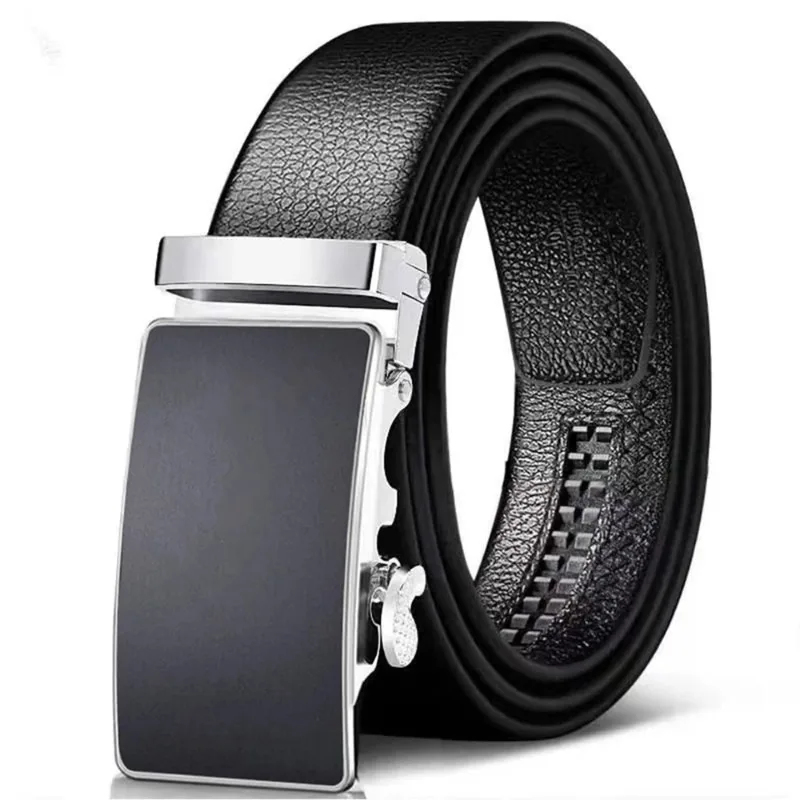 Men's Top Layer Leather Belt, Automatic Buckle with High-End Trendy Design, Premium Leather Dress Belt for Men, Casual Busines - 2