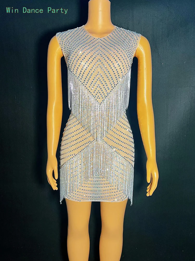 Women's Long Sleeve Rhinestone Tight Nightclub Fashion Jumpsuits