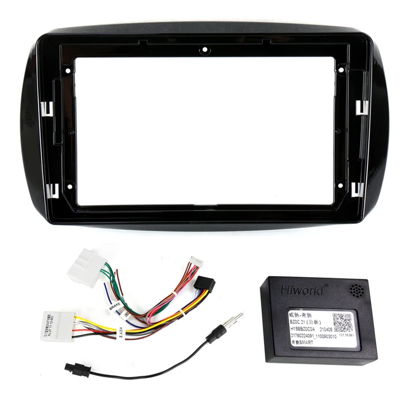 9inch Android Car Radio Fascia Adapter For Mercedes Benz Smart 2016 2017 2018 Headunit Frame Harness Dash Fitting Panel Kit