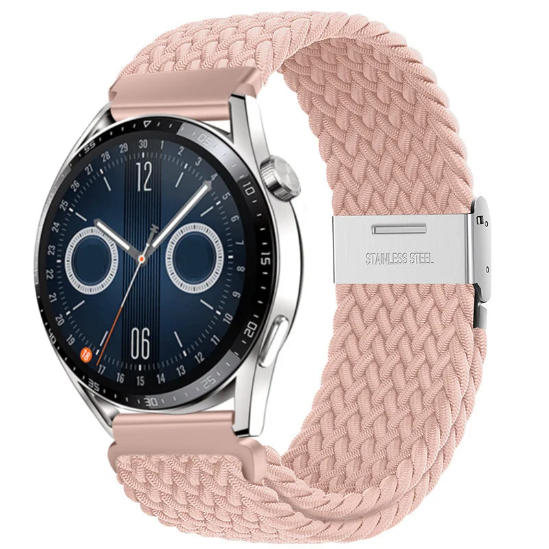 Nylon Watch Strap with Magnetic Buckle and Metal Adjustment Band, 22mm/20mm